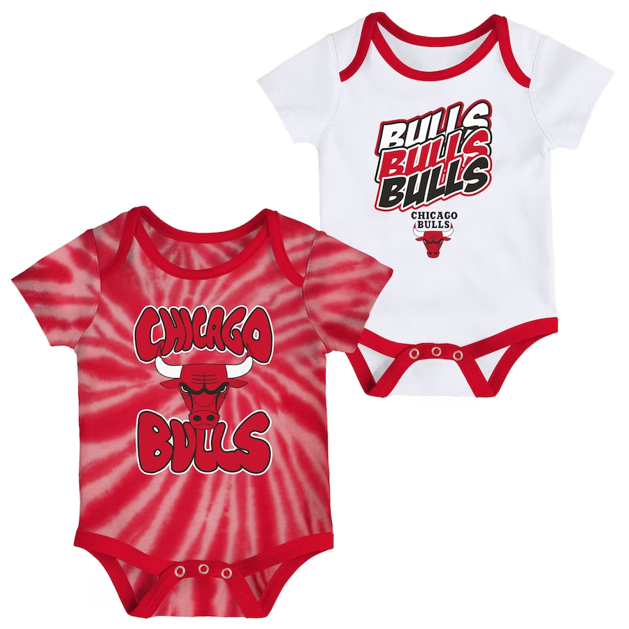 CHICAGO BULLS NEWBORN MONTEREY 2-PACK ONESIE SET